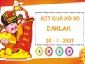 Thống kê xổ số Daklak thứ 3 ngày 26/1/2021