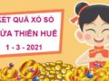 Thống kê xổ số TTH thứ 2 ngày 1/3/2021