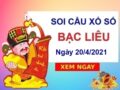 Thống kê XSBL ngày 20/4/2021 chốt lô số đẹp đài Bạc Liêu hôm nay thứ 3