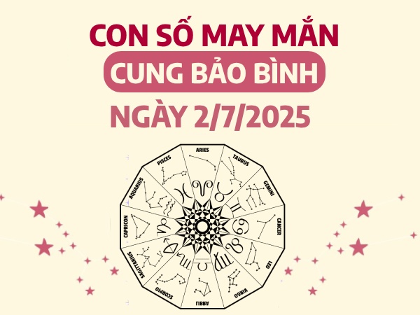 Con số gia tăng may mắn cung Bảo Bình ngày 2/7/2025