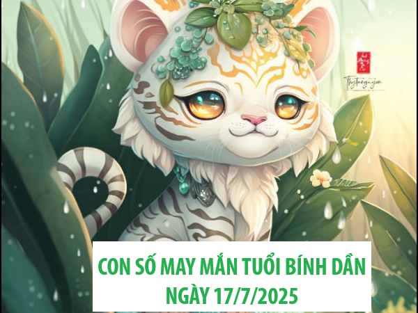 Tiết lộ con số thần tài cho tuổi Bính Dần ngày 17/7/2025