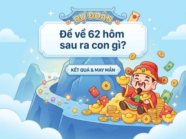 Tham khảo thống kê đề về 62 hôm sau ra con gì hút tài khí?